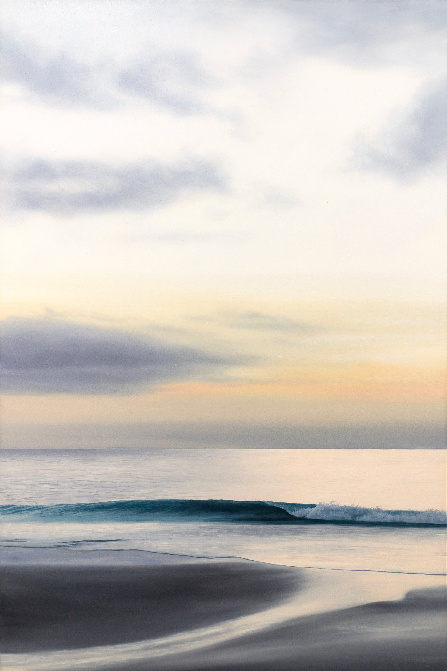 an oil painting of a sunrise on the outer banks of North Carolina made into a limited edition print