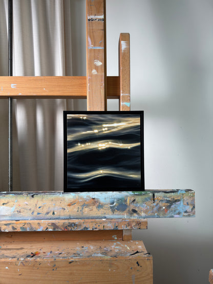 "Sunlit Surface" 10 x 10 in. Framed Original Painting