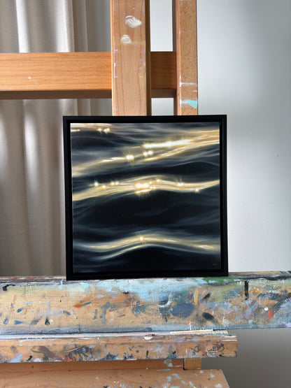 "Sunlit Surface" 10 x 10 in. Framed Original Painting